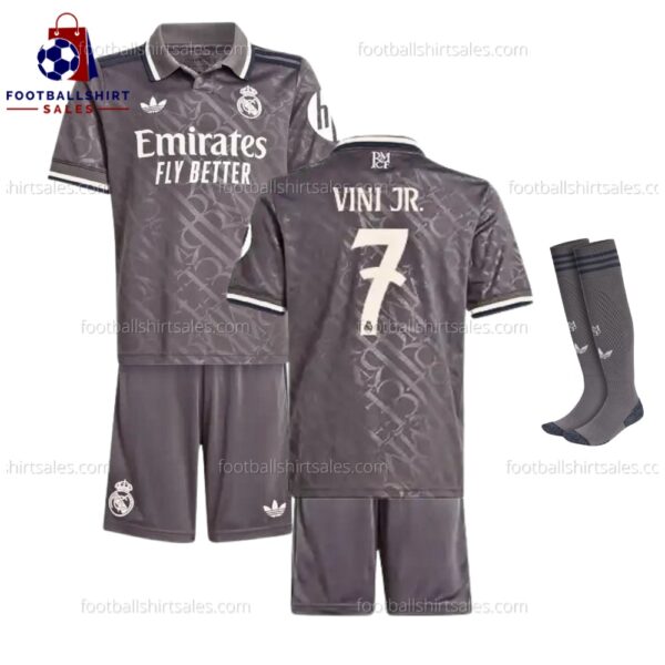 Real Madrid Vini JR. 7 Third 24 25 Kid Football Kit