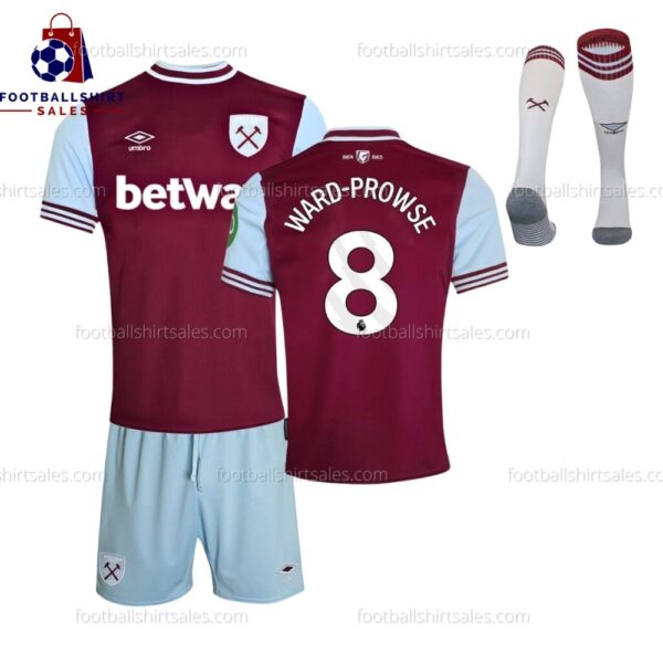 Westham United Ward-Prowse 8 Home 24/25 Kid Football Kit Sales Full View