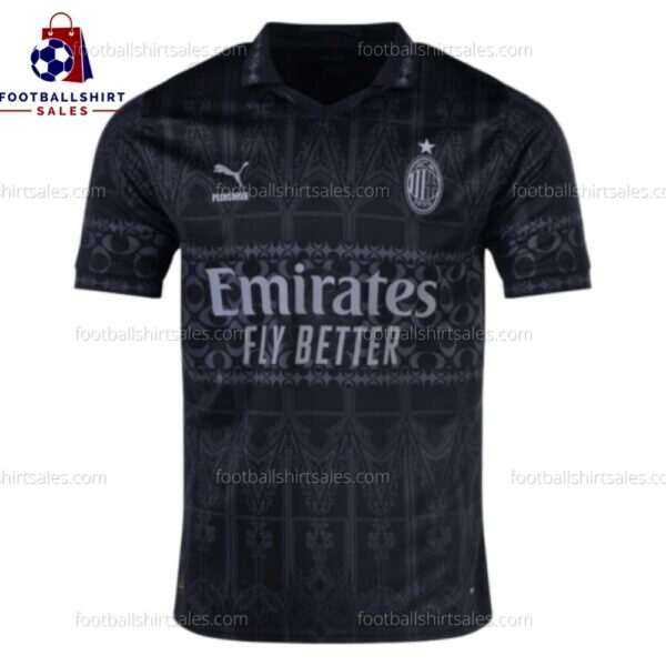 AC Milan x Pleasures Men Football Shirt Sales 24/25 Front View