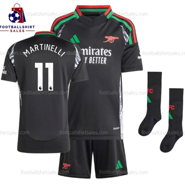 Arsenal Martinelli 11 Away 24/25 Kid Football Kit Sales Full View