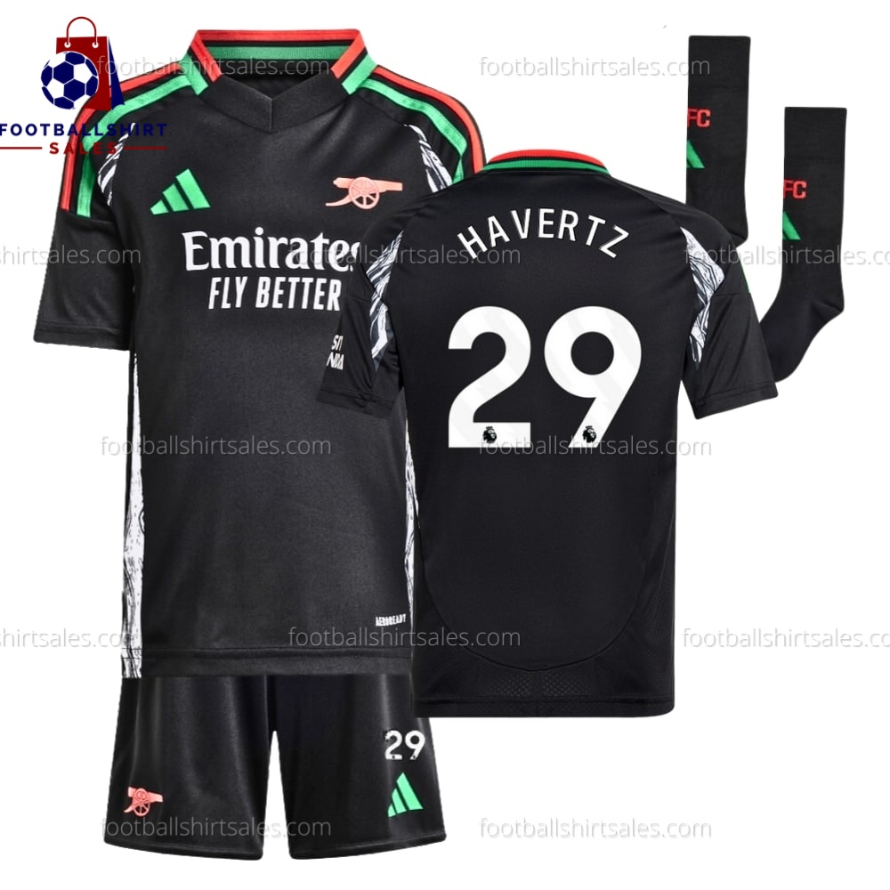 Arsenal Havertz 29 Away 24/25 Kid Football Kit Sales Full View