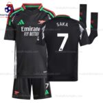 Arsenal Saka 7 Away Kid Football Kit Sales 24/25