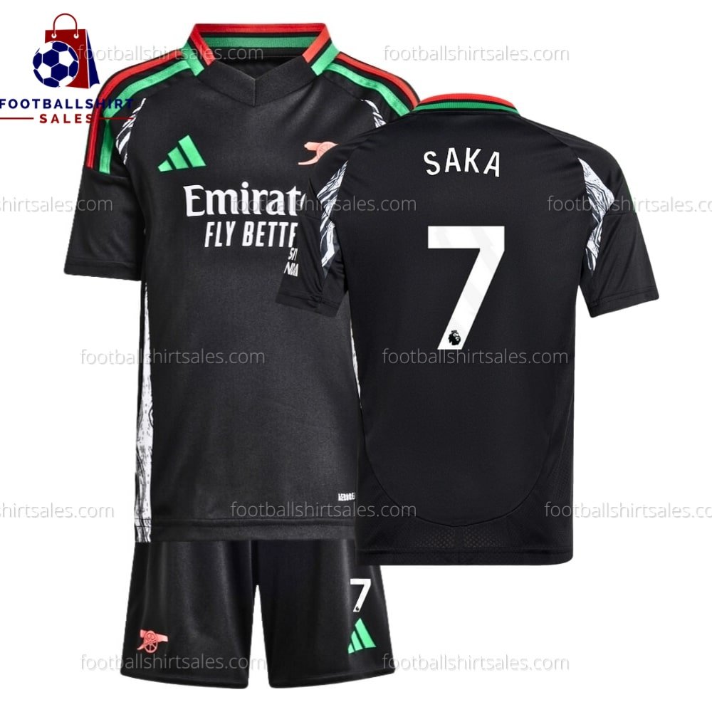 Arsenal Saka 7 Away Kid Football Kit Sales 24/25