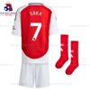 Arsenal Saka 7 Home Kid Football Kit Sales 24/25