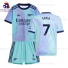 Arsenal Saka 7 Third Kid Football Kit Sales 24/25 View