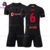 Barcelona Gavi 6 Away 24/25 Kid Football Kit Sales Back View