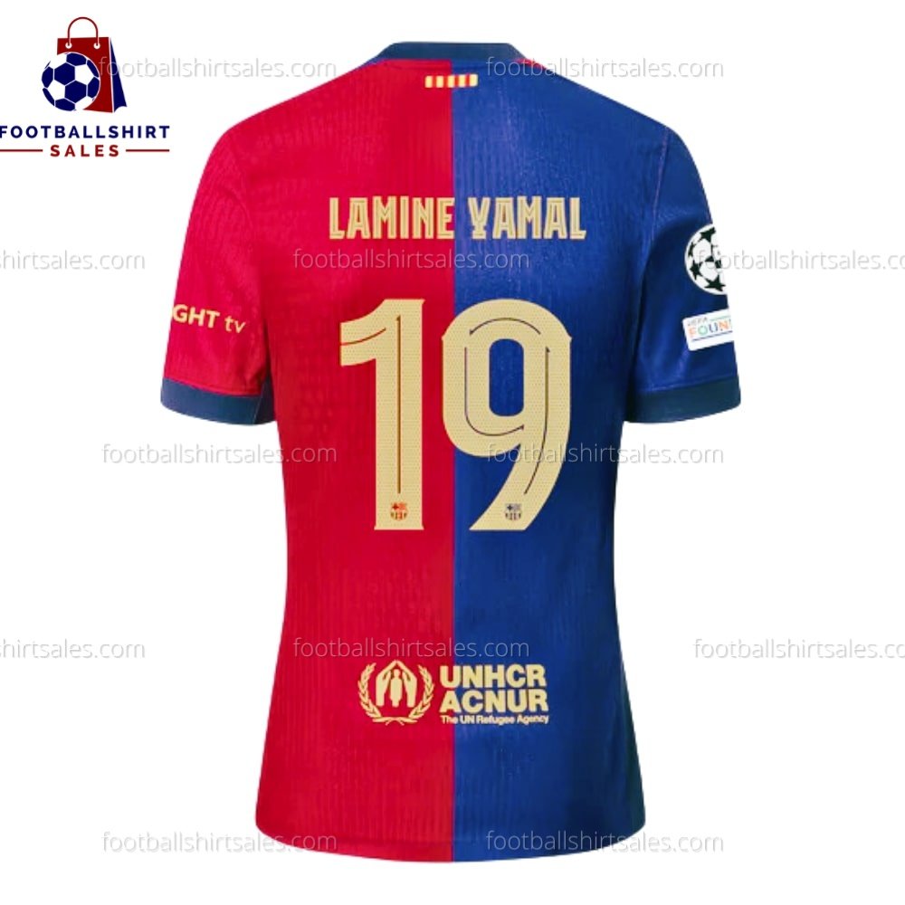 Barcelona Lamine Yamal 19 Home 24/25 Men Football Shirt Sales Back View