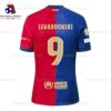 Barcelona Lewandowski 9 Home 24/25 Men Football Shirt Sales Back View