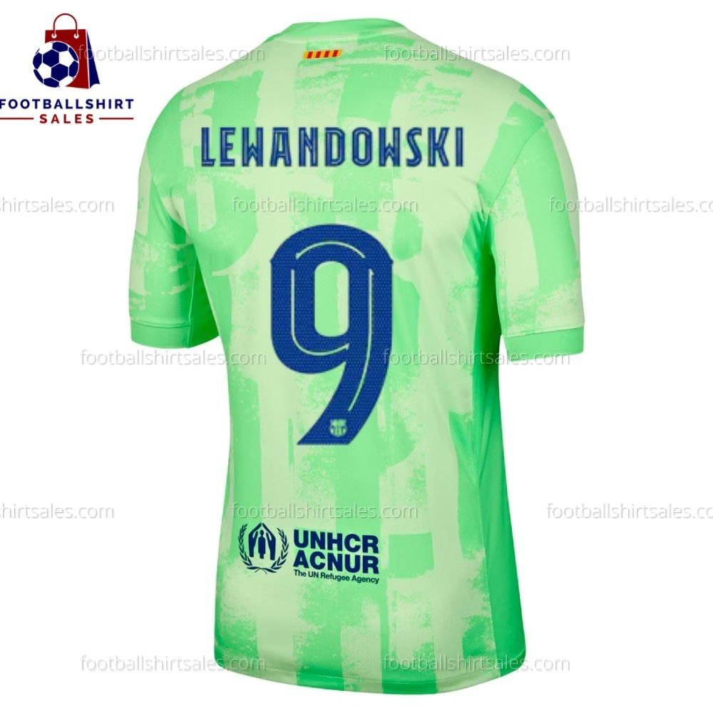 Barcelona Lewandowski 9 Third 24/25 Men Football Shirt Sales Back View