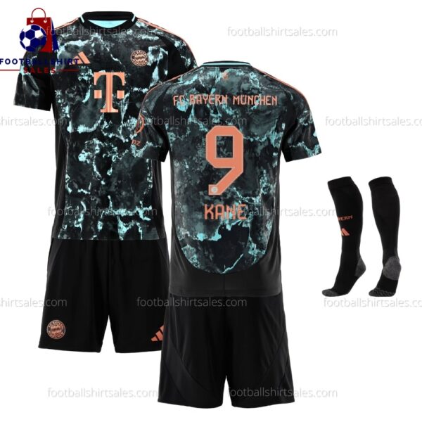 Bayern Munich Kane 9 Away 24/25 Kid Football Kit Sales Full View
