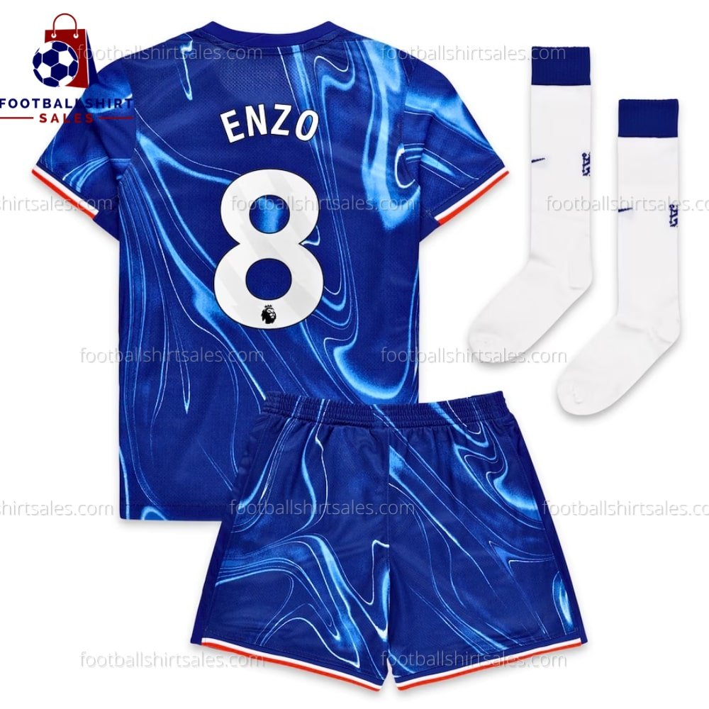 Chelsea Enzo 8 Home 24/25 Kid Football Kit Sales Back View