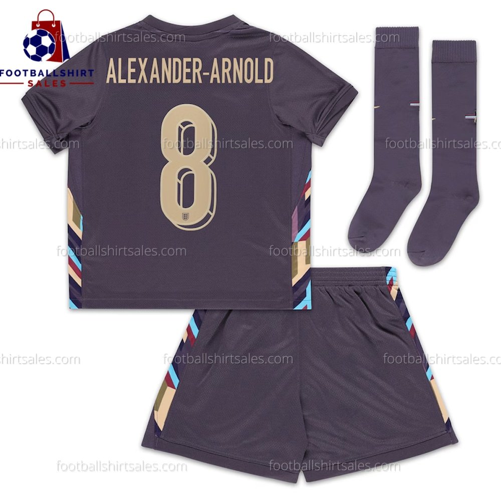 England Alexander-Arnold 66 Away Kid Football Kit Sales 24/25 Front View