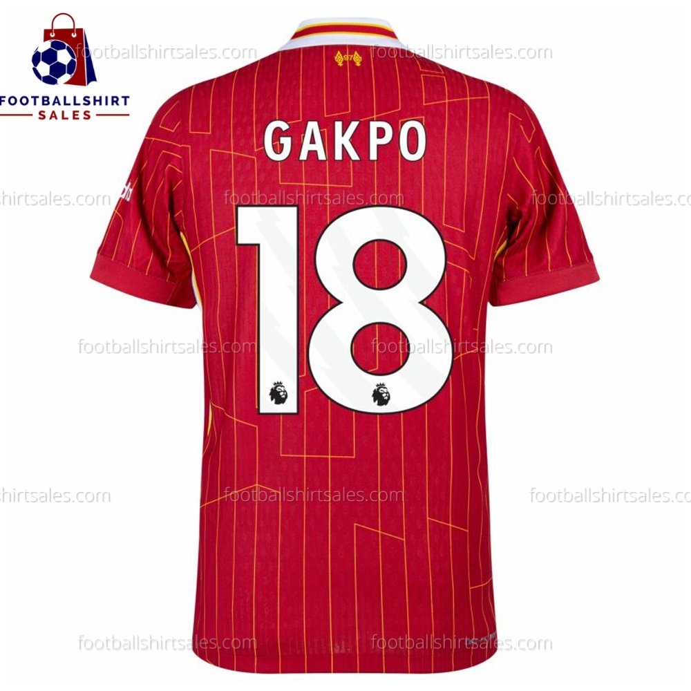 Liverpool Gakpo 18 Home 24/25 Men Football Shirt Sales Back View