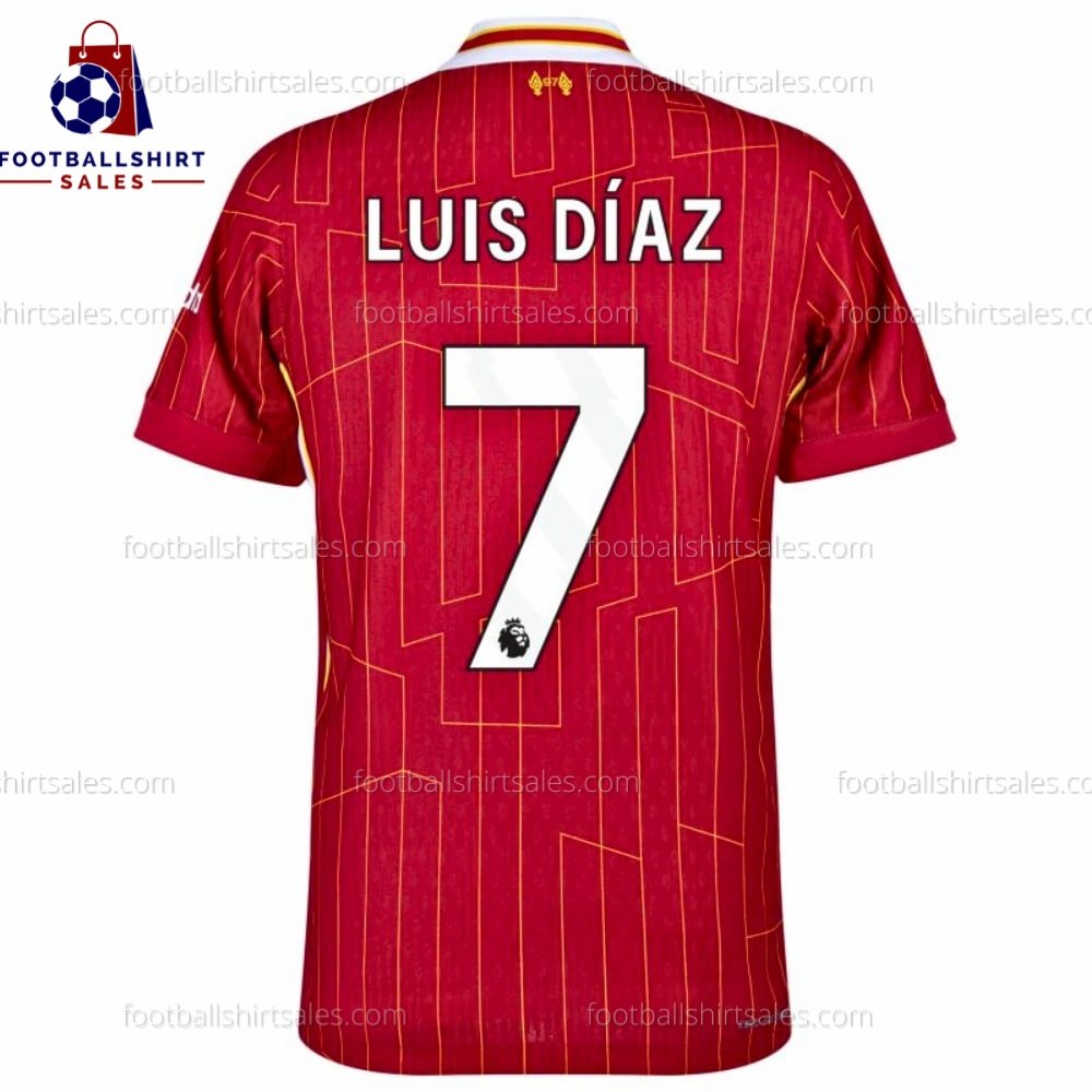 Liverpool Luis Diaz 7 Home 24/25 Men Football Shirt Sales Back View