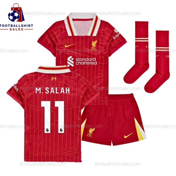 Liverpool M.Salah 11 Home 24/25 Kid Football Kit Sales Full View