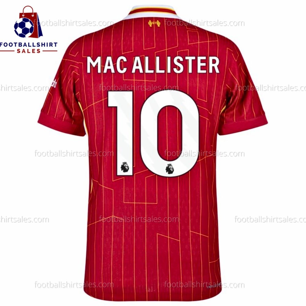 Liverpool Mac Allister 10 Home 24/25 Men Football Shirt Sales Back View
