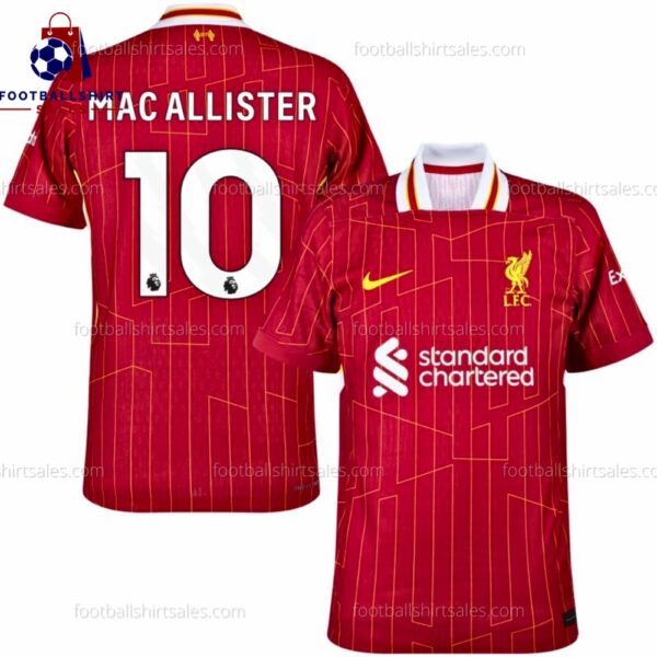 Liverpool Mac Allister 10 Home 24/25 Men Football Shirt Sales Full View