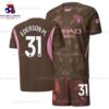 Manchester City Ederson M. 31 Goalkeeper Brown No Socks 24/25 Kid Football Kit Sales Full View