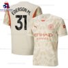 Manchester City Ederson M. 31 Goalkeeper White 24/25 Men Football Shirt Sales Full View