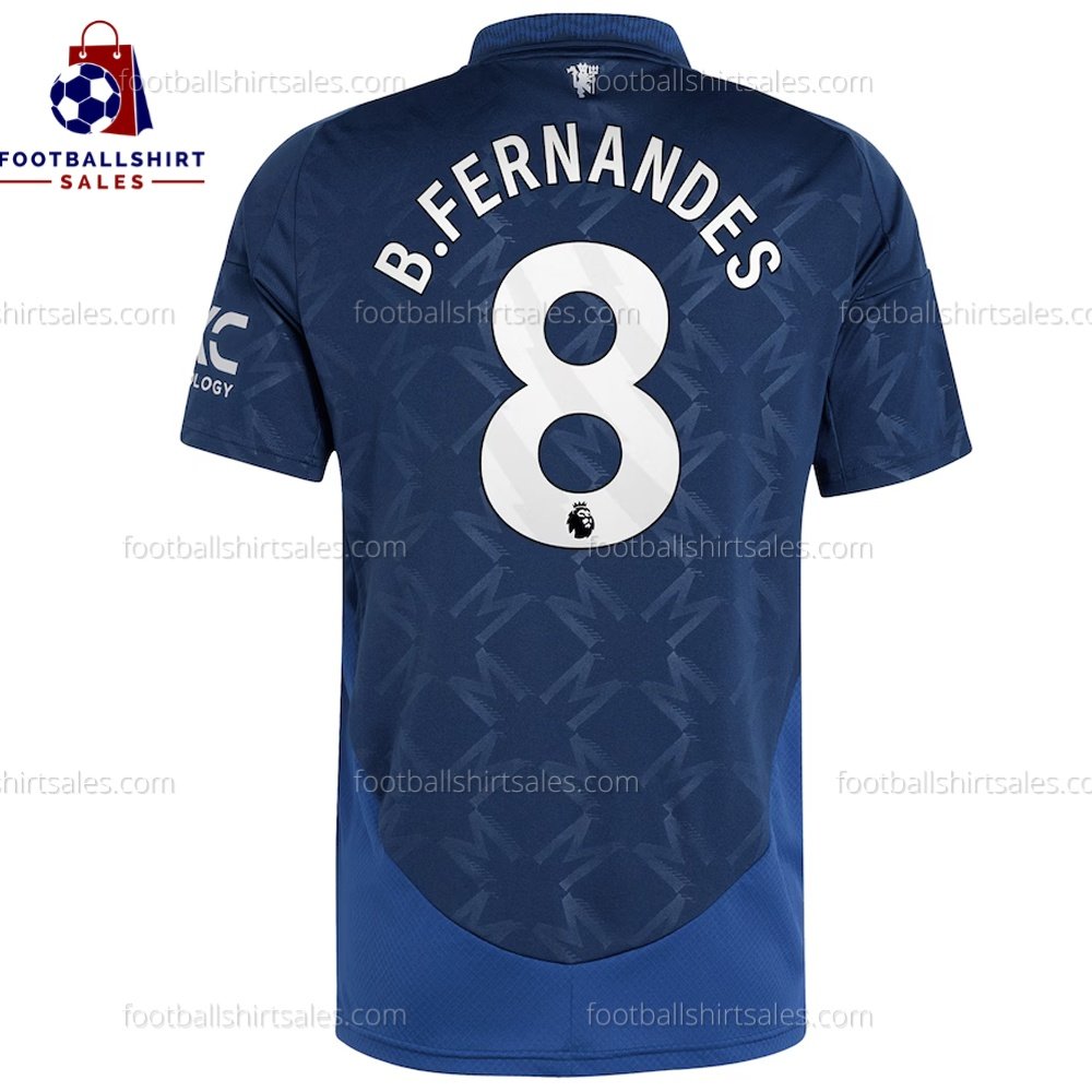 Manchester United B.Fernandes 8 Away Men Football Shirt Sales 24/25 Back View