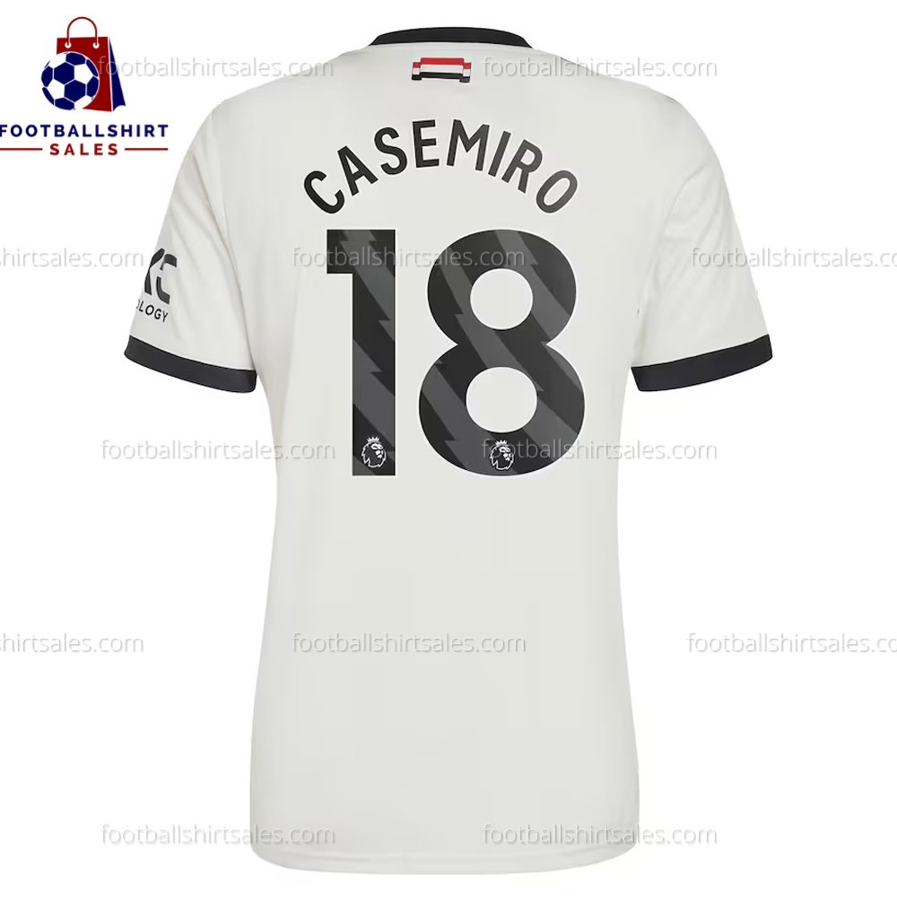 Manchester United Casemiro 18 Away Men Football Shirt Sales 24/25 Back View