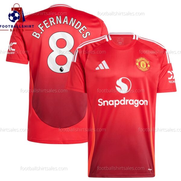 Manchester United B.Fernandes 8 Home Men Football Shirt Sales 24/25 Full