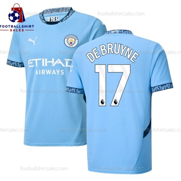 Manchester City De Bruyne 17 Home 24/25 Men Football Shirt Sales Full View