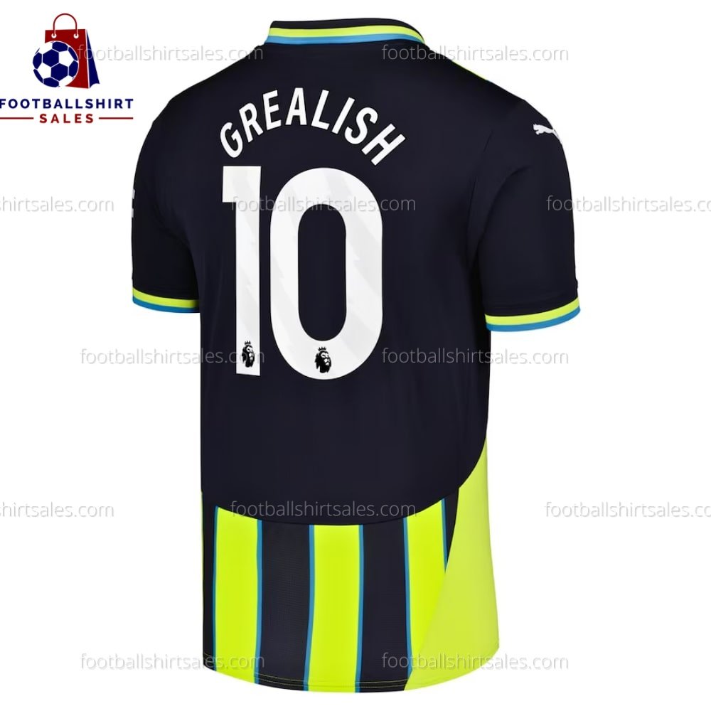 Manchester City Grealish 10 Away 24/25 Men Football Shirt Sales Back View