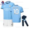 Manchester City Grealish 10 Home 24/25 Kid Football Kit Sales Full View