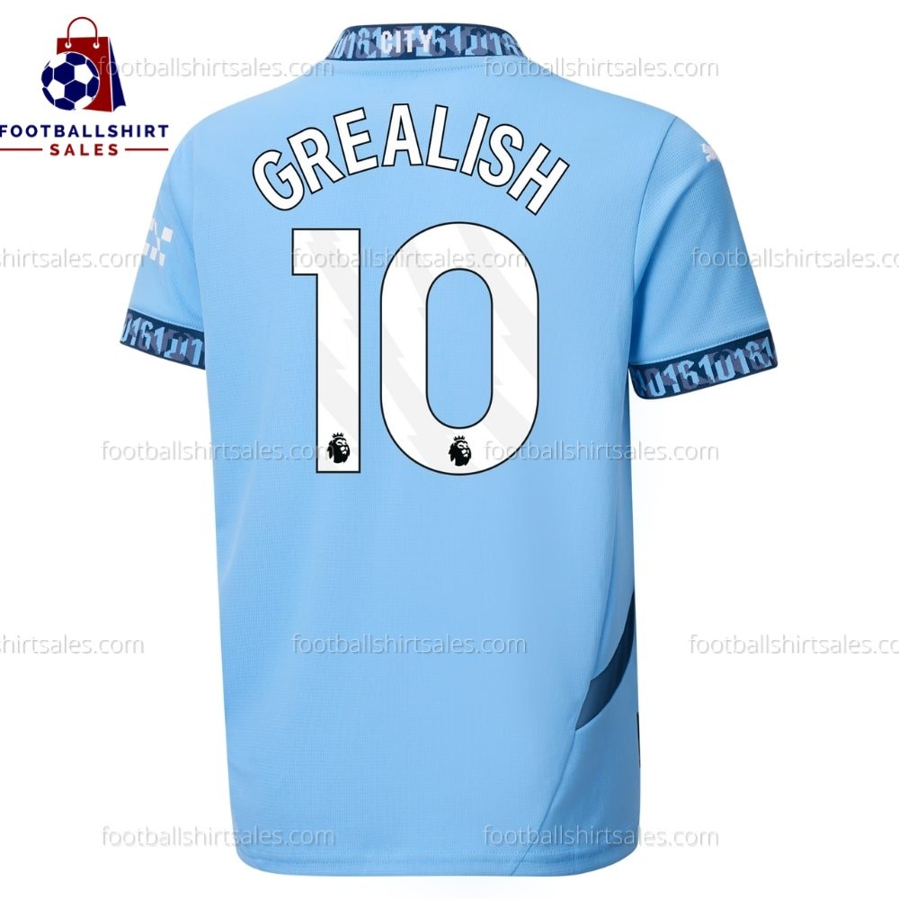 Manchester City Grealish 10 Home 24/25 Kid Football Kit Sales Back View