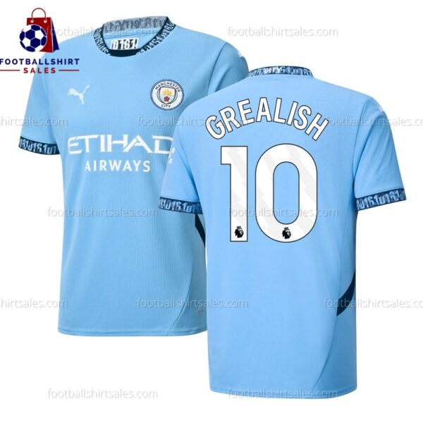 Manchester City Grealish 10 Home 24/25 Men Football Shirt Sales Full View
