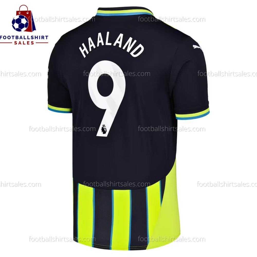 Manchester City Haaland 9 Away 24/25 Men Football Shirt Sales Back View