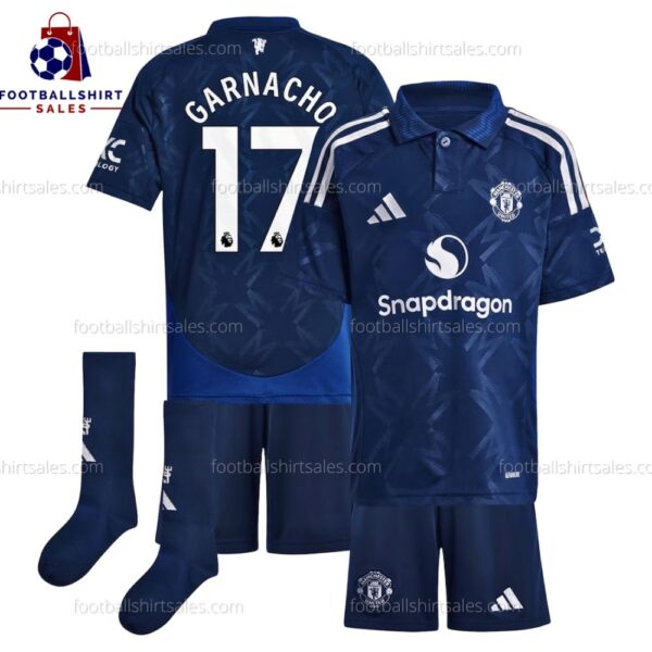 Manchester United Garnacho 17 Away 24/25 Kid Football Kit Sales Full View
