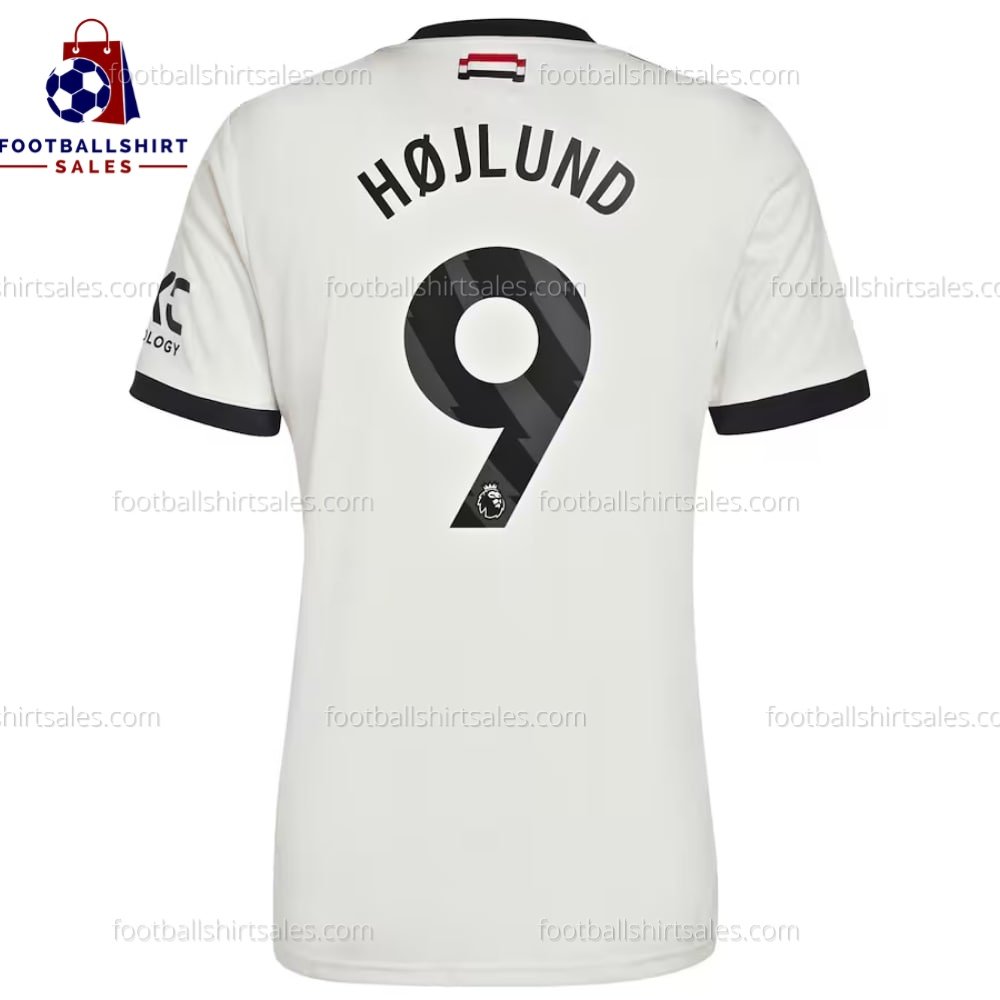 Manchester United Hojlund 9 Third 24 25 Men Football Shirt Back View