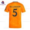 Real Madrid Bellingham 5 Away Men Football Shirt Sales 24/25 Back View