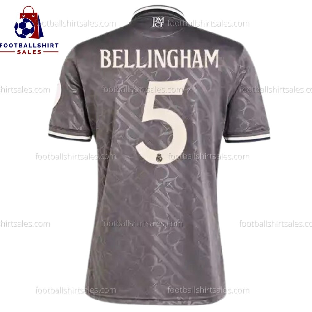 fss_Real Madrid Bellingham 5 Third 24 25 Men Football Shirt (2) Real Madrid Bellingham 5 Third Men Football Shirt Sales 24/25 Back VIew