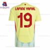 Spain Lamine Yamal 19 Away 24/25 Men Football Shirt Sales Back View