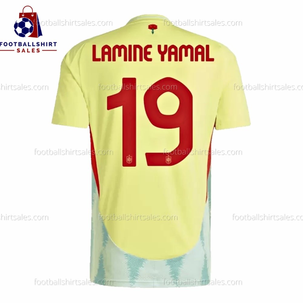 fss_Spain Lamine Yamal 19 Away 24 25 Men Football Shirt (3) Spain Lamine Yamal 19 Away 24/25 Men Football Shirt Sales Back View