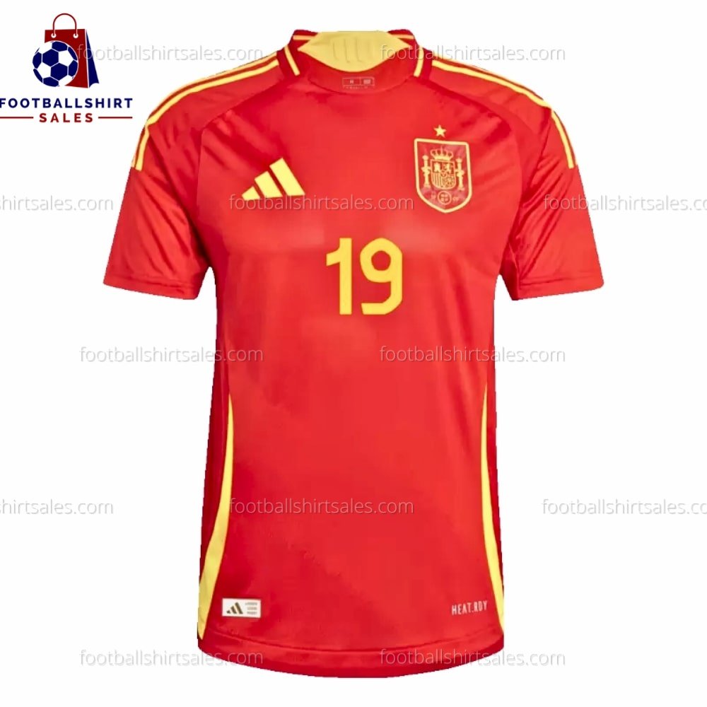 fss_Spain Lamine Yamal 19 Home 24 25 Men Football Shirt (2) Spain Lamine Yamal 19 Home 24/25 Men Football Shirt Sales Front View