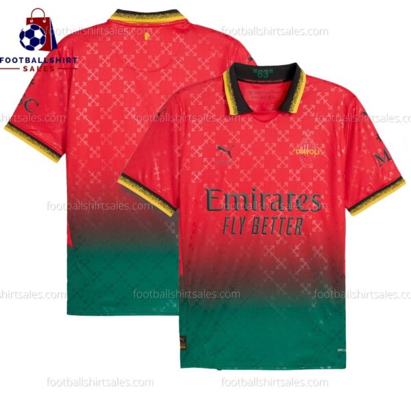 AC Milan Red Fourth 24/25 Men Football Shirt Sales Full View
