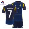Al Nassr Ronaldo 7 Away 24/25 Kid Football Kit Sales Full View