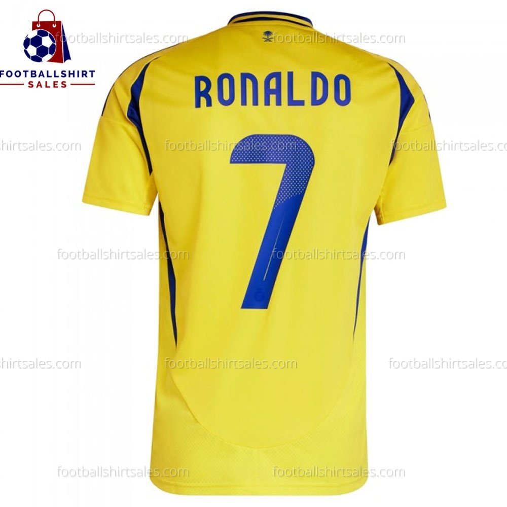fss_Al Nassr Ronaldo 7 Home 24 25 Men Football Shirt (2) Al Nassr Ronaldo 7 Home 24/25 Men Football Shirt Sales Back View