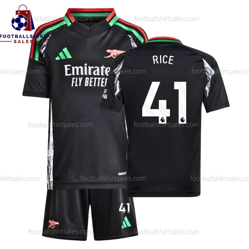 Arsenal Rice 41 Away 24/25 Kid Football Kit Sales