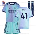 Arsenal Rice 41 Third 24/25 Kid Football Kit Sales