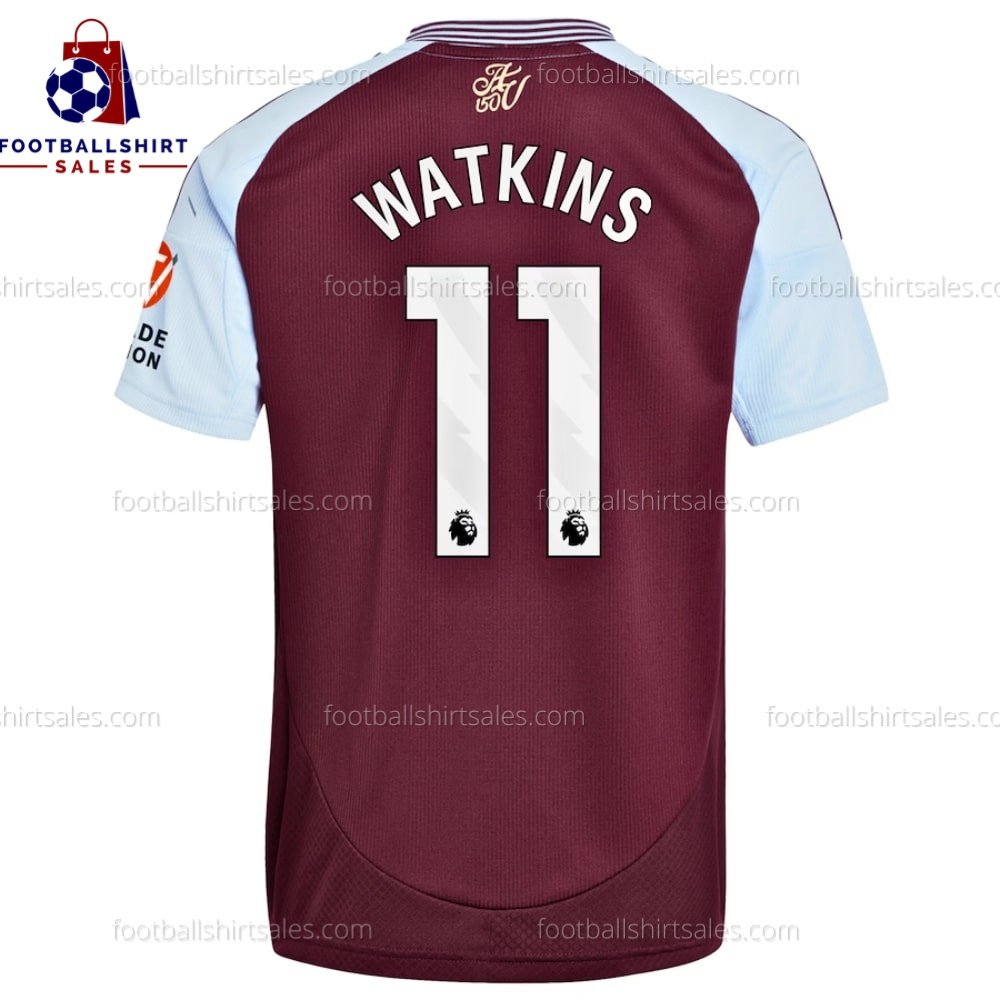 Aston Villa Watkins 11 Home 24/25 Men Football Shirt Sales Back View
