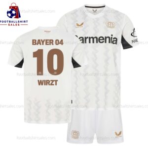 Bayer Leverkusen Wirtz 10 Away No Socks 24/25 Kid Football Kit Sales Full View