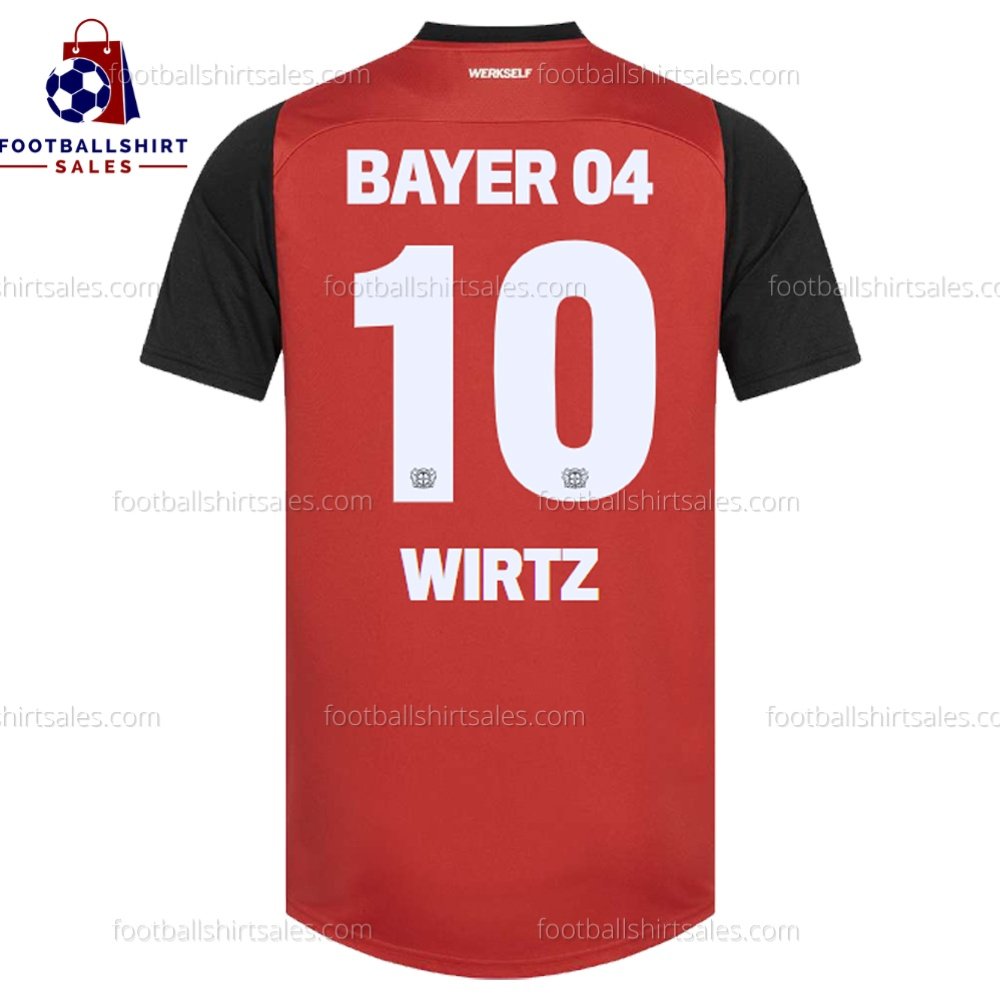 fss_Bayer Leverkusen Home Men Shirt 2024_25 WIRTZ 10-1 Bayern Leverkusen Wirtz 10 Home 24/25 Men Football Shirt Sales Back View
