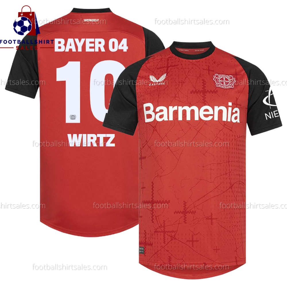 Bayer Leverkusen Wirtz 10 Home 24/25 Men Football Shirt Sales Full View