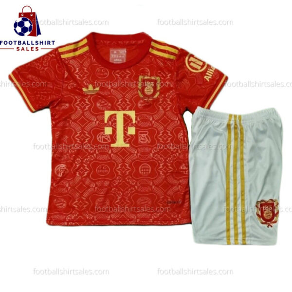 Bayern Munich 125th Anniversary 25/26 Kid Football Kit Sales Full View