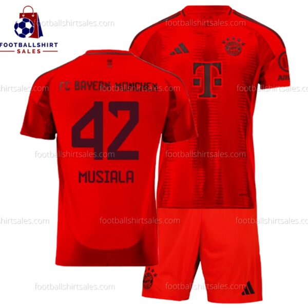 Bayern Munich Musiala 42 Home No Socks 24/25 Kid Football Kit Sales Full View